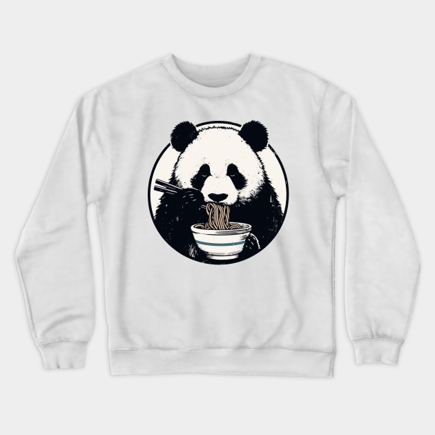 Ramen Panda Crewneck Sweatshirt by TomFrontierArt